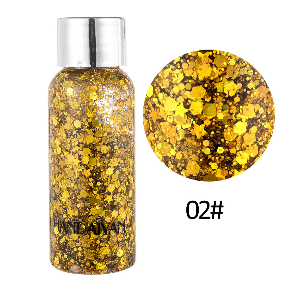 HANDAIYAN Mermaid Scale Face Body Sequins Body Lotion Glitter Cream Eye Shadow Colorful Polarized Stage Makeup