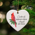 Sympathy Ornaments - Cardinals Appear When Angels Are Near