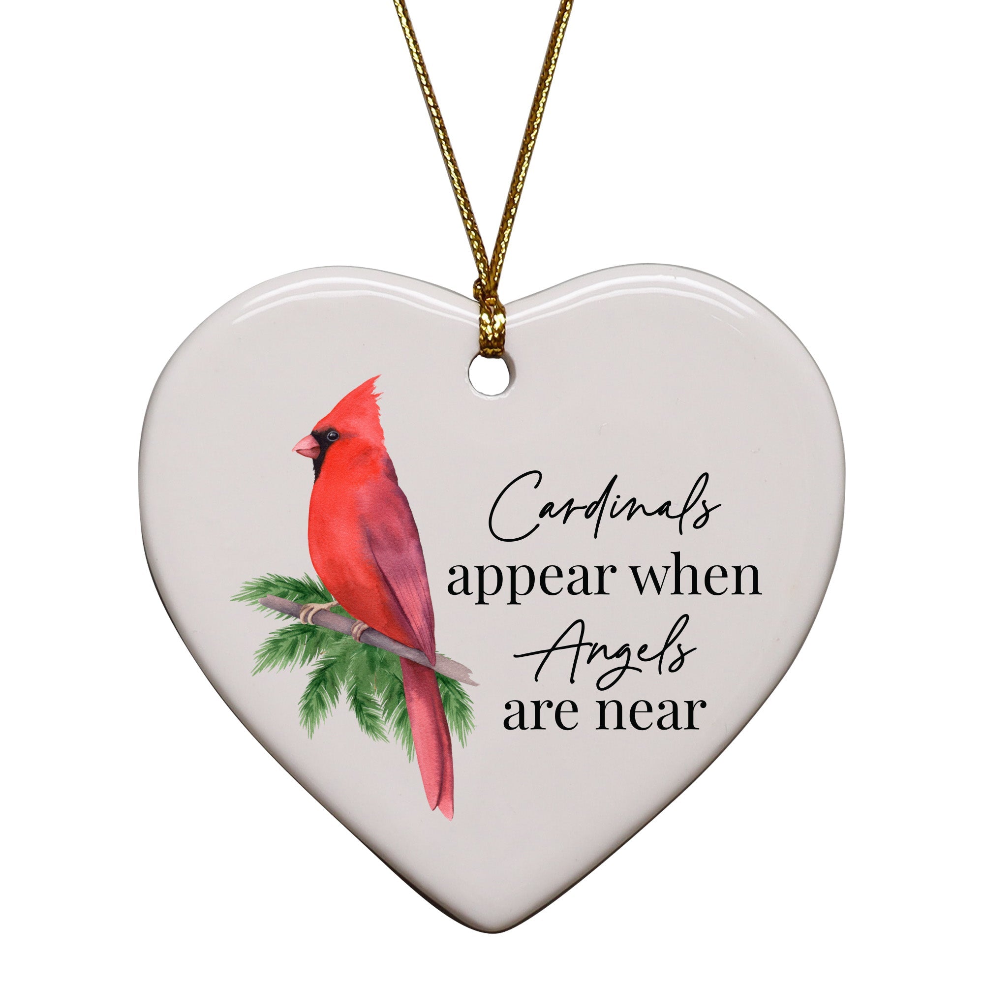Sympathy Ornaments - Cardinals Appear When Angels Are Near